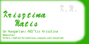 krisztina matis business card